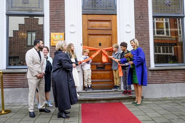 Waalwijk, The Netherlands, 2024-10-15 13:43:28 WAALWIJK, 15-10-2024, Dushi Huis Queen Maxima during the opening of the Dushi Huis Waalwijk. Dushi Huis offers children and young people aged 4 to 18+, who can no longer live at home, a long-term, safe home. PHOTO: NLBeeld Patrick van Emst Credit: NL Beeld Patrick van Emst  Copyright: xx x