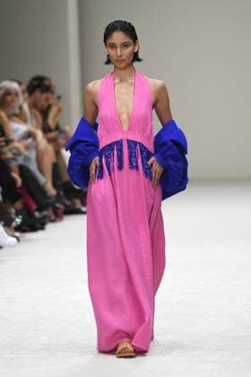 October 15, 2024, Mexico City, Mexico City, Mxico: Models wear designs by the Mexican FRANCISCO CANCINO during the first day of Fashion Week Mexico catwalks. Mexico City Mxico - ZUMAn296 20241015_zip_n296_004 Copyright: xJorgexNunezx