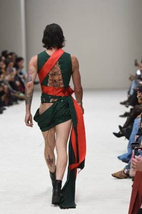 October 15, 2024, Mexico City, Mexico City, Mexico: Models wear designs by the Spanish PETER SPOSITO during the Mexico Fashion Week Mexico City Mexico - ZUMAn296 20241015_zip_n296_014 Copyright: xJorgexNunezx