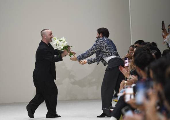 October 15, 2024, Mexico City, Mexico City, Mexico: Models wear designs by the Spanish PETER SPOSITO during the Mexico Fashion Week Mexico City Mexico - ZUMAn296 20241015_zip_n296_025 Copyright: xJorgexNunezx