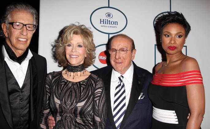 Clive Davis And The Recording Academy Annual Pre-GRAMMY Gala 25 January 2014 - Beverly Hills, California - Richard Perry, Jane Fonda, Clive Davis, Jennifer Hudson. Clive Davis And The Recording Academy Annual Pre-GRAMMY Gala held at The Beverly Hilton Hotel. Photo Credit: Kevan Brooks AdMedia Beverly Hills CA United States EDITORIAL USE ONLY  Copyright: xx KevanxBrooks AdMediax admphotos996176