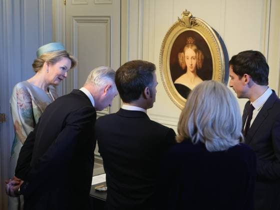Entertainment Themen der Woche KW42 State Visit of King Philippe and Queen Mathilde to France (Day 3) CHANTILLY, FRANCE - OCTOBER 16 : Queen Mathilde of Belgium, King Philippe - Filip of Belgium, President of France Emmanuel Macron and First Lady of France Brigitte Macron visit the exhibition Louise Marie d Orleans, First Queen of the Belgians, a romantic destiny at the Chateau de Chantilly, in Chantilly, on the last day of the official state visit of the Belgian royal couple to France, on October 16, 2024 in Chantilly, France, 16 10 2024 Chantilly France  Copyright: xBenoitxDoppagnex