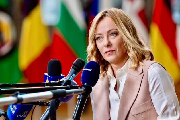 October 16, 2024, Brussels: An handout image provided by Italian governmemt press office shows Italy s Prime Minister Giorgia Meloni attending a EU - Gulf Cooperation Council (GCC) summit in Brussels, 16 October 2024. .ANSA FILIPPO ATTILI- UFFICIO STAMPA PALAZZO CHIGI Brussels  - ZUMAa110 20241016_zaf_a110_027 Copyright: xFilippoxAttilix