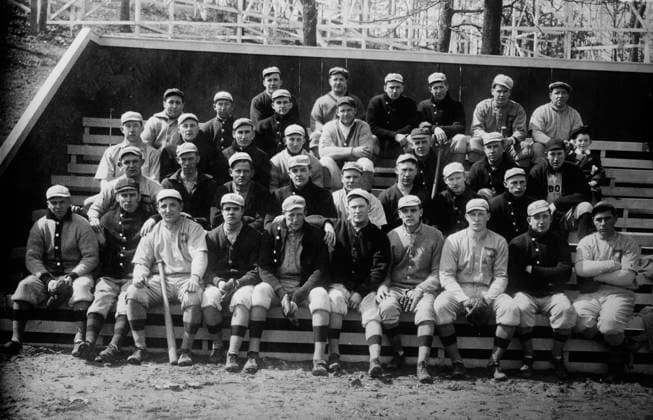 RECORD DATE NOT STATED Phila N. players at Hot Springs, Ark. March 1912 (baseball), 1912. Copyright:xHeritagexArt HeritagexImagesxBainxNewsxServicex IMAGO, ! ACHTUNG: AUFNAHMEDATUM GESCHÄTZT!  Copyright:HeritagexArt HeritagexImagesxBainxNewsxServicex IMAGO