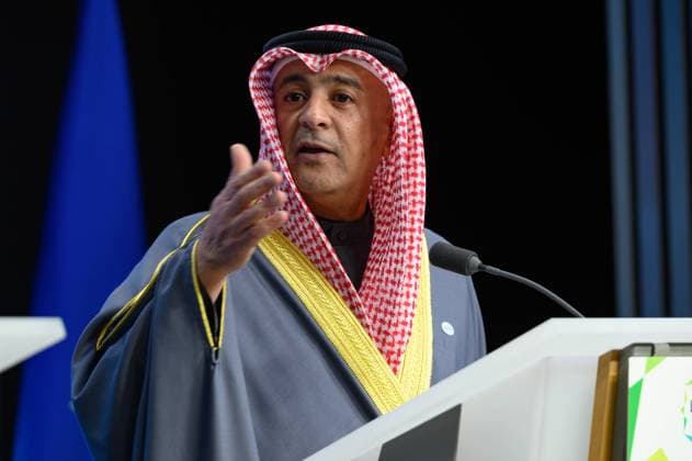 EU-Gulf - Council Summit - Joint Press Statement Jasem Mohamed AlBudaiwi, Secretary General of the Gulf Cooperation Council (GCC), addresses a press conference during the EU - Gulf Cooperation Council (GCC) summit in Brussels, Belgium, on October 16, 2024. Brussels Belgium  Copyright: xJonathanxRaax originalFilename: raa-eugulfco241016_npqHp.jpg
