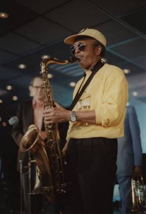 RECORD DATE NOT STATED Jimmy Heath, Jazz Inn Party, Nordwijk, Netherlands, 1989. Copyright:xNationalxJazzxArchive HeritagexImagesxBrianxFoskettx IMAGO, ! ACHTUNG: AUFNAHMEDATUM GESCHÄTZT!  Copyright:NationalxJazzxArchive HeritagexImagesxBrianxFoskettx IMAGO