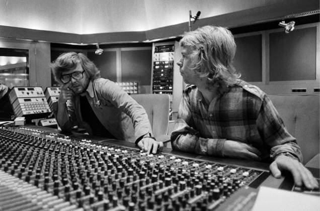 STOCKHOLM 1978-09-07 Producer Michael B. Tretow and Abba member Bjorn Ulvaeus at the mixing table during recording of an Abba album. STOCKHOLM SVERIGE ttexport x35x *** STOCKHOLM 1978 09 07 Producer Michael B Tretow and Abba member Bjorn Ulvaeus at the mixing table during recording of an Abba album STOCKHOLM SWEDEN ttexport x35x  Copyright: xARNExJÖNSSONx xTTx x AGNETHA FÄLTSKOG