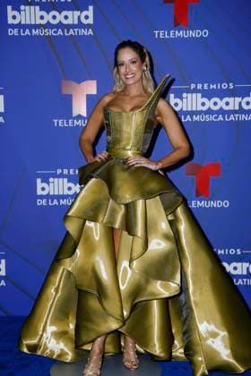 Aleyda Ortiz walks the red carpet at the 2024 Latin Billboard Music Awards at the Mediapro Studio in Medley, Florida on Thursday, October 17, 2024.  MIA20241017102 GARYxIxROTHSTEIN