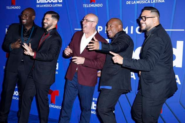 Grupo Niche walks the red carpet at the 2024 Latin Billboard Music Awards at the Mediapro Studio in Medley, Florida on Thursday, October 17, 2024.  MIA20241017121 GARYxIxROTHSTEIN
