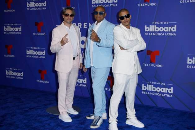 Proyecto Uno walks the red carpet at the 2024 Latin Billboard Music Awards at the Mediapro Studio in Medley, Florida on Thursday, October 17, 2024.  MIA20241017122 GARYxIxROTHSTEIN