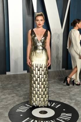 2020 Vanity Fair Oscar Party 09 February 2020 - Los Angeles, California - Florence Pugh. 2020 Vanity Fair Oscar Party following the 92nd Academy Awards held at the Wallis Annenberg Center for the Performing Arts. Photo Credit: Birdie Thompson AdMedia Los Angeles CA United States EDITORIAL USE ONLY  Copyright: xx BirdiexThompsonx admphotostwo688202