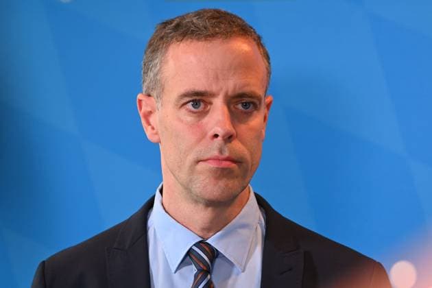 Federal Secretary of State for the Interior Dr. Markus Richter, single image, cropped single motif, portrait, portrait, portrait Press conference following the top-level discussion on violence in football Members of the Sports and Interior Ministers Conference meet representatives of DFL and DFB on 18 10 2024 in Munich