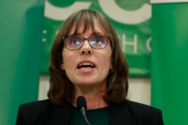 October 18, 2024, Victoria, Bc, CAN: B.C. Green Party Leader Sonia Furstenau makes an announcement on the eve of the provinicial election at the Party s office in Victoria on Friday, October 18, 2024. Victoria CAN  - ZUMAc35_ 20241018_zaf_c35_030 Copyright: xChadxHipolitox