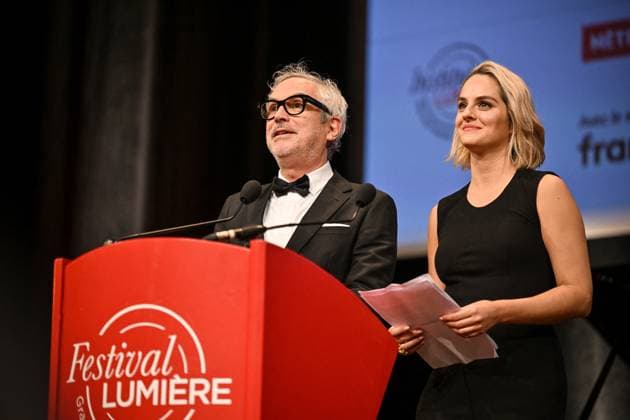 16th Lumiere Film Festival Lumiere Award Ceremony Alfonso Cuaron, Noemie Merlant attending the Lumiere Award Ceremony ( Prix Lumiere ) during the 16th Lumiere Film Festival in Lyon, France on October 18, 2024. Photo by Julien Reynaud APS-Medias ABACAPRESS.COM Lyon France  Copyright: xReynaudxJulien APS-Medias ABACAx