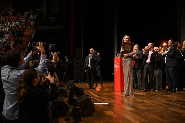 16th Lumiere Film Festival Lumiere Award Ceremony Isabelle Huppert attending the Lumiere Award Ceremony ( Prix Lumiere ) during the 16th Lumiere Film Festival in Lyon, France on October 18, 2024. Photo by Julien Reynaud APS-Medias ABACAPRESS.COM Lyon France  Copyright: xReynaudxJulien APS-Medias ABACAx