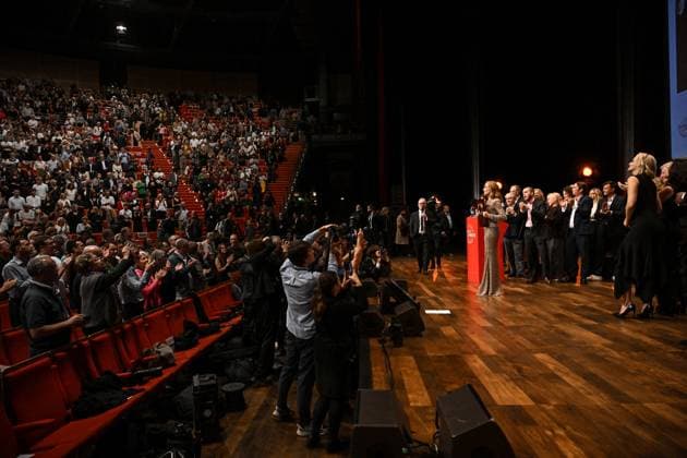 16th Lumiere Film Festival Lumiere Award Ceremony Isabelle Huppert attending the Lumiere Award Ceremony ( Prix Lumiere ) during the 16th Lumiere Film Festival in Lyon, France on October 18, 2024. Photo by Julien Reynaud APS-Medias ABACAPRESS.COM Lyon France  Copyright: xReynaudxJulien APS-Medias ABACAx