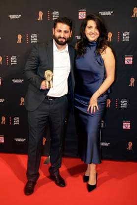 Only Muhammed Tarhan and Roxana Samadi at the 35th Hessian Film and Cinema Award 2024 ceremony at the Alte Oper Frankfurt am Main, 18 10 2024 Foto:xP.xBackx xFuturexImagex filmpres_hessen_4017