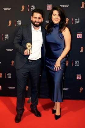 Only Muhammed Tarhan and Roxana Samadi at the 35th Hessian Film and Cinema Award 2024 ceremony at the Alte Oper Frankfurt am Main, 18 10 2024 Foto:xP.xBackx xFuturexImagex filmpres_hessen_4018