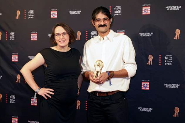 Anna Schoeppe and Hesam Yousefi at the 35th Hessian Film and Cinema Award 2024 ceremony at the Alte Oper Frankfurt am Main, 18 10 2024 Foto:xP.xBackx xFuturexImagex filmpres_hessen_4025