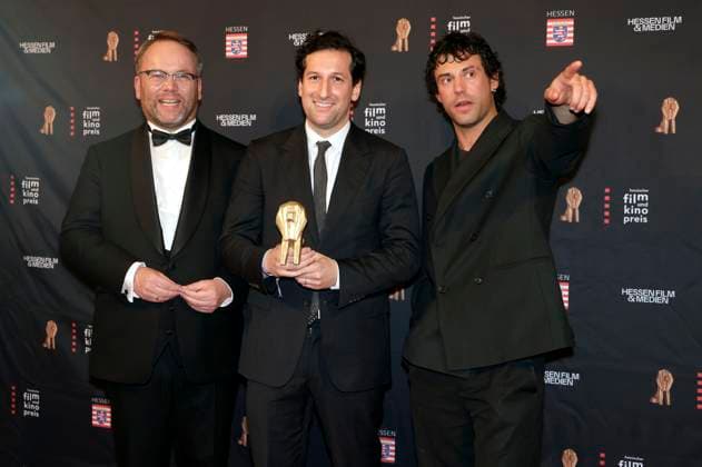 Timon Gremmels, David Hadda and Aaron Altaras at the 35th Hessian Film and Cinema Award 2024 ceremony in the Alte Oper Frankfurt am Main, 18 10 2024 Foto:xP.xBackx xFuturexImagex filmpres_hessen_4034