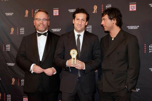 Timon Gremmels, David Hadda and Aaron Altaras at the 35th Hessian Film and Cinema Award 2024 ceremony in the Alte Oper Frankfurt am Main, 18 10 2024 Foto:xP.xBackx xFuturexImagex filmpres_hessen_4035