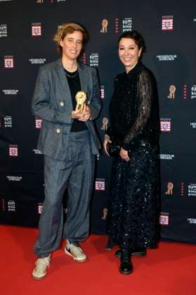 Pia Strietmann and Ursula Strauss at the 35 Hessian Film and Cinema Award 2024 ceremony at the Alte Oper Frankfurt am Main, 18 10 2024 Foto:xP.xBackx xFuturexImagex filmpres_hessen_4040