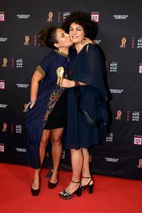Baharak Abdolifard and Narges Kalhor at the 35th Hessian Film and Cinema Award 2024 ceremony at the Alte Oper Frankfurt am Main, 18 10 2024 Foto:xP.xBackx xFuturexImagex filmpres_hessen_4065