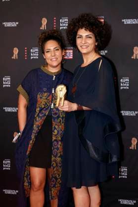 Baharak Abdolifard and Narges Kalhor at the 35th Hessian Film and Cinema Award 2024 ceremony at the Alte Oper Frankfurt am Main, 18 10 2024 Foto:xP.xBackx xFuturexImagex filmpres_hessen_4067