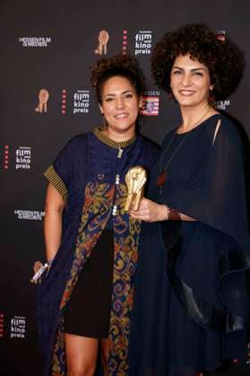 Baharak Abdolifard and Narges Kalhor at the 35th Hessian Film and Cinema Award 2024 ceremony at the Alte Oper Frankfurt am Main, 18 10 2024 Foto:xP.xBackx xFuturexImagex filmpres_hessen_4068