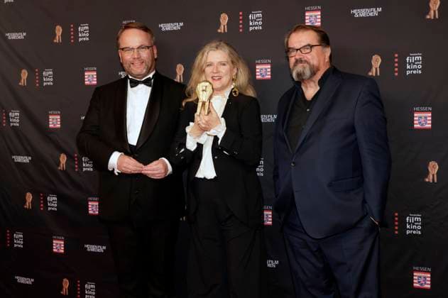 Timon Gremmels, Barbara Sukowa and guest at the 35th Hessian Film and Cinema Award 2024 ceremony at the Alte Oper Frankfurt am Main, 18 10 2024 Foto:xP.xBackx xFuturexImagex filmpres_hessen_4072