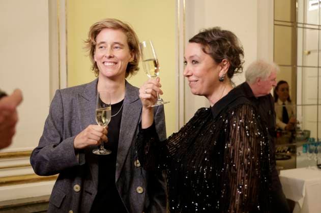 Pia Strietmann and Ursula Strauss at the 35 Hessian Film and Cinema Award 2024 ceremony at the Alte Oper Frankfurt am Main, 18 10 2024 Foto:xP.xBackx xFuturexImagex filmpres_hessen_4079