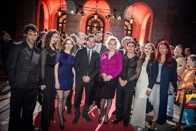 18 10 2024 xesx Frankfurt am Main, Alte Oper The Hessian Film and Cinema Award 2024 Cast of the series The Doubters including actress Deleila Piasko and Sunnyi Melles The Doubters ES