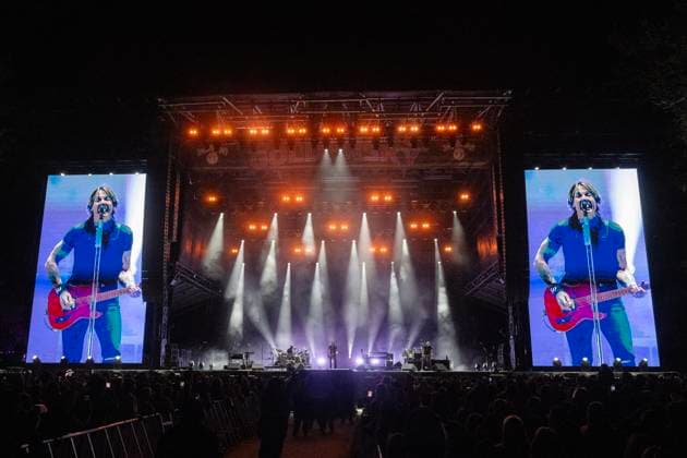 October 18, 2024, Sacramento, Ca, USA: Keith Urban performs during the Golden Sky Music Festival at Discovery Park on Friday, Oct. 18, 2024 in Sacramento. Sacramento USA - ZUMAj89_ 20241018_zaf_j89_014 Copyright: xPaulxKitagakixJr.x