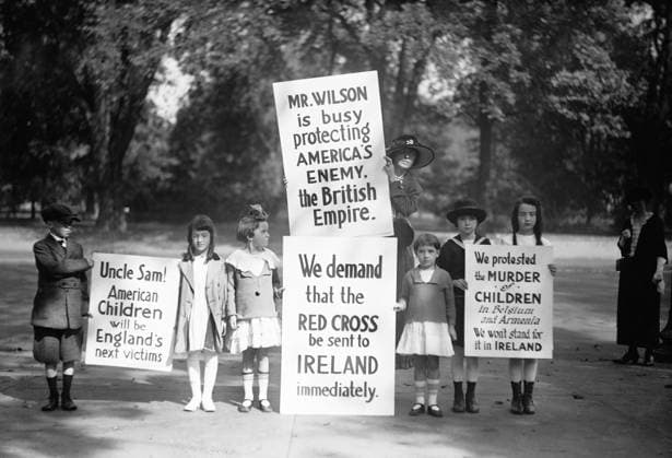 RECORD DATE NOT STATED Children Protestors with Signs, Mr. Wilson is Busy Protecting America s Enemy, The British Empire, etc., Washington DC, USA, circa 1915 Children Protestors with Signs, Mr. Wilson is Busy Protecting America s Enemy, The British Empire, etc., Washington DC, USA, circa 1915. Copyright: 1010_05_ghi-circa01092