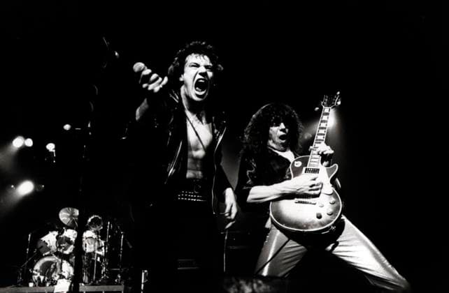 Iron Maiden Iron Maiden (L-R) Paul Di Anno and Dennis Stratton, Credit:Paul Cox Avalon  Copyright: xPaulxCoxx xAvalonx 0507102827