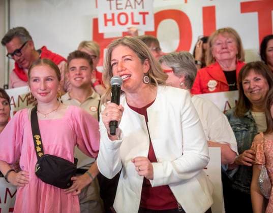 October 21, 2024, Fredericton, Nb, Canada: New Brunswick Liberal Leader and premier-elect Susan Holt speaks to supporters in Fredericton, Monday, Oct. 21, 2024. Fredericton Canada  - ZUMAc35_ 20241021_zaf_c35_119 Copyright: xStephenxMacgillivrayx