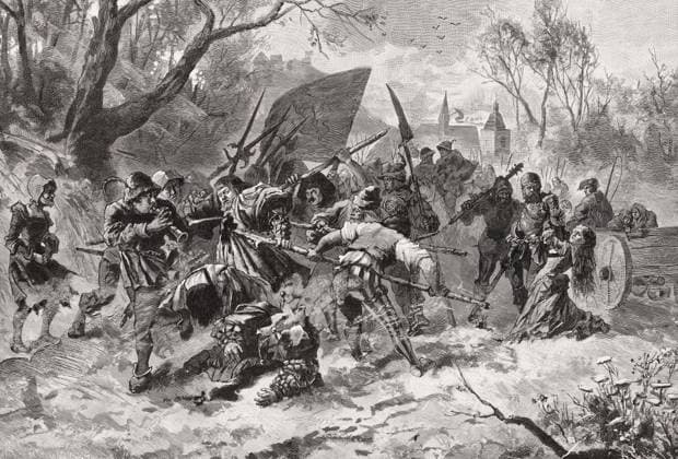 Szene aus dem deutschen Bauernkrieg, 1525 Scene from the German Peasants War, 1525 Copyright: imageBROKER Heinz-DieterxFalkens iblhfa11609409.jpg
