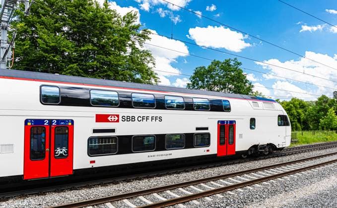 New IR Dosto (SBB RABe 512) Böztal, Switzerland, 19th May 2024: A new IR-Dosto (SBB RABe 512) runs through the upper Fricktal on the route from Basel to Zurich. (Photo by Jonas Philippe dieBildmanufaktur) *** New IR Dosto SBB RABe 512 Böztal, Switzerland, 19th May 2024 A new IR Dosto SBB RABe 512 runs through the upper Fricktal on the route from Basel to Zurich Photo by Jonas Philippe dieBildmanufaktur