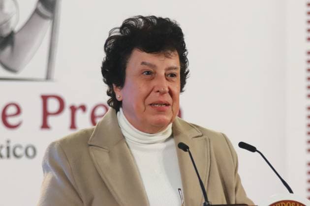 Raquel Sosa EloÂ­zaga, General director of Benito JuoÂ¡rez Universities for the Well-Being, speaking during MexicoÃ¢â‚¬â ¢s President Claudia Sheinbaum Pardo press conference about at the National Palace. on October 23, 2024 in Mexico City, Mexico. Mexico City Mexico - ZUMAe321 20241023_zia_e321_015 Copyright: xCarlosxSantiagox
