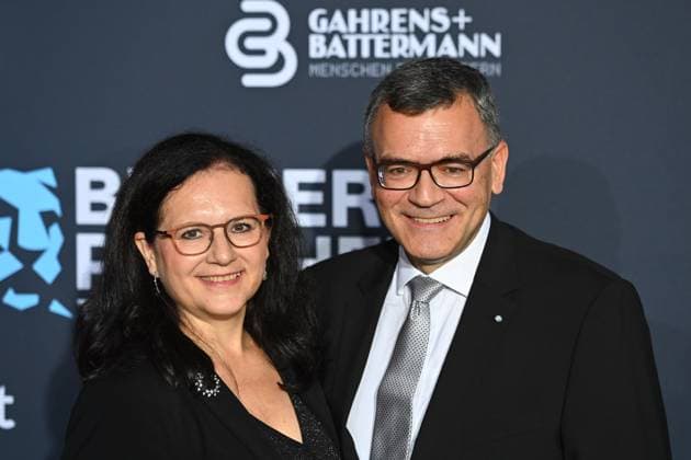 Florian HERRMANN CSU,Head of the State Chancellery Wife Renate Red Carpet,Blue Panther TV and Streaming Award 2024 on 23 10 2024 at BMW Welt Munich