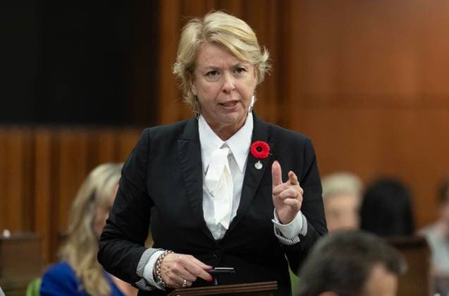 News Bilder des Tages October 25, 2024, Ottawa, On, Canada: Conservative MP for Bellechasse-Les Etchemins-Levis Dominique Vien rises during Question Period, Friday, October 25, 2024 in Ottawa. Ottawa Canada  - ZUMAc35_ 20241025_zaf_c35_001 Copyright: xAdrianxWyldx