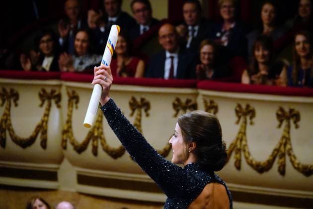 2024 Princess of Asturias Awards Presentation Ceremony in Oviedo Olympic athlete Carolina Marin receives the 2024 Princess of Asturias Award for Sports, during the 2024 Princess of Asturias Awards Presentation Ceremony at the Campoamor Theater, on October 25, 2024, in Oviedo, Asturias Spain The Princess of Asturias Foundation celebrates today the annual Princess of Asturias Awards, which are presented in a solemn academic ceremony in Oviedo, The objectives of the Foundation are to contribute to the exaltation and promotion of scientific, cultural and humanistic values that are universal heritage, through eight categories of awards 25 OCTOBER 2024 PRINCESS OF ASTURIAS QUEENS PRINCESS INFANTA PRIZES ASTURIES ASTURIAS CAMPOAMOR AWARDS Oviedo  Copyright: xXuanxCuetox 6301871