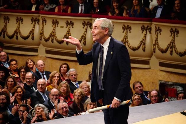 2024 Princess of Asturias Awards Ceremony in Oviedo The writer and former politician Michael Ignatieff, receives the 2024 Princess of Asturias Award for Social Sciences, during the 2024 Princess of Asturias Awards Ceremony at the Campoamor Theater, on October 25, 2024, in Oviedo, Asturias Spain The Princess of Asturias Foundation celebrates today the annual Princess of Asturias Awards, which are presented in a solemn academic ceremony in Oviedo, The objectives of the Foundation are to contribute to the exaltation and promotion of scientific, cultural and humanistic values that are universal heritage, through eight categories of awards 25 OCTOBER 2024 PRINCESS OF ASTURIAS QUEENS PRINCESS INFANTA PRIZES ASTURIES ASTURIAS CAMPOAMOR AWARDS Ovi Copyright: xXuanxCuetox 6301876