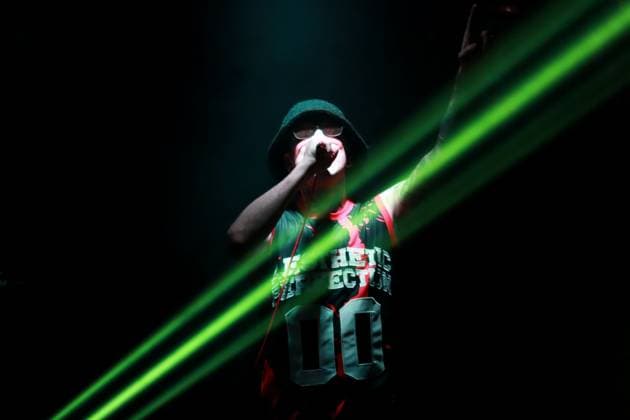 October 24, 2024, Mexico City, Ciudad de Mexico, Mexico: Daniel Graves vocalist of the American-Austrian electro Goth Pop band Aesthetic Perfection performs on stage as part of Fall Goth Tour 2024 at the San Rafael Forum. on October 24, 2024 in Mexico City, Mexico. Mexico City Mexico - ZUMAe321 20241024_zea_e321_175 Copyright: xCarlosxSantiago xEyepixxGroupx