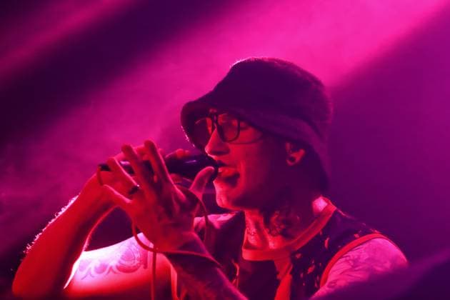 October 24, 2024, Mexico City, Ciudad de Mexico, Mexico: Daniel Graves vocalist of the American-Austrian electro Goth Pop band Aesthetic Perfection performs on stage as part of Fall Goth Tour 2024 at the San Rafael Forum. on October 24, 2024 in Mexico City, Mexico. Mexico City Mexico - ZUMAe321 20241024_zea_e321_188 Copyright: xCarlosxSantiago xEyepixxGroupx