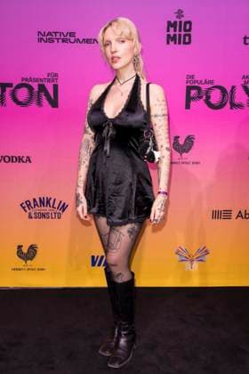 Polyton, award ceremony in the Atelier Gardens, Berlin, 23 10 2024 Mia Morgan on the red carpet before the Polyton 2024 award ceremony in Berlins Atelier Gardens on 23 10 2024 The award has been held since 2023 and is a successor to the Echo Berlin Atelier Gardens music award Copyright: xBenxKriemannx