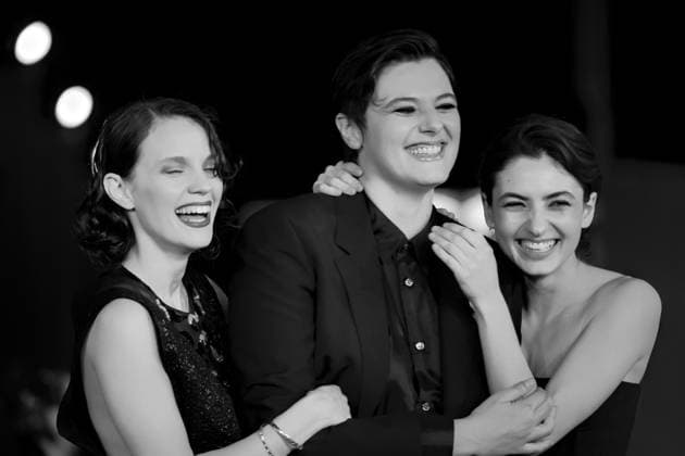 RECORD DATE NOT STATED L Albero - Red Carpet - The 19th Rome Film Festival. Rome, Italy - October 22: Carlotta Gamba, Sara Petraglia and Tecla Insolia attend the L Albero red carpet during the 19th Rome Film Festival at Auditorium Parco della Musica. Rome RM Italy Copyright: xPhotoxbyxGennaroxLeonardix