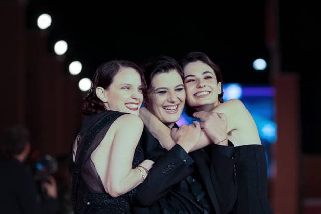 RECORD DATE NOT STATED L Albero - Red Carpet - The 19th Rome Film Festival. Rome, Italy - October 22: Carlotta Gamba, Sara Petraglia and Tecla Insolia attend the L Albero red carpet during the 19th Rome Film Festival at Auditorium Parco della Musica. Rome RM Italy Copyright: xPhotoxbyxGennaroxLeonardix