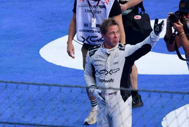 October 26, 2024, Mexico City, Mexico City, Mexico: The actor BRAD PITT surprised the public at the AutoÂ³dromo Hermanos RodroÂ­guez, during the qualification stage of the 2024 Mexican Grand Prix, where he began filming a movie Mexico City Mexico - ZUMAn296 20241026_zip_n296_029 Copyright: xJorgexNunezx