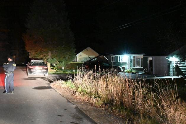 Two Women And A Man Found Dead Inside Home After Report Of Shooting In Huntsville Canada Police maintain a presence outside a home following the death of three people inside a home in Huntsville, Canada, on October 28, 2024. Early Monday morning, OPP stage outside a residence on Highview Drive in Huntsville. On Friday evening, October 25, a 52-year-old man calls police around 9 p.m. to inform them that he has weapons and has harmed two family members. Authorities deploy crisis negotiators and an Emergency Response Team. Police speak with the man over the phone, and when communications cease, authorities send a drone inside to search the home. The bodies of two deceased women are found, including the body of the deceased man. The cause of th  Copyright: xKylexMazzax originalFilename: mazza-notitle241028_npJld.jpg